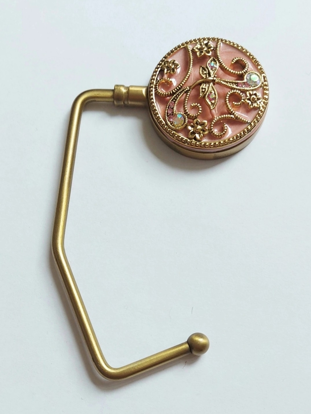 Handbag Holder Hook With Swarovski Crystals